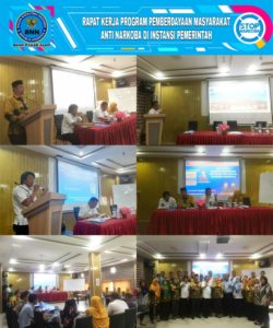 RAPAT KERJA PROGRAM PEMBERDAYAAN MASYARAKAT ANTI NARKOBA DI LINGKUNGAN PEMERINTAH RAPAT KERJA PROGRAM PEMBERDAYAAN MASYARAKAT ANTI NARKOBA DI LINGKUNGAN PEMERINTAH