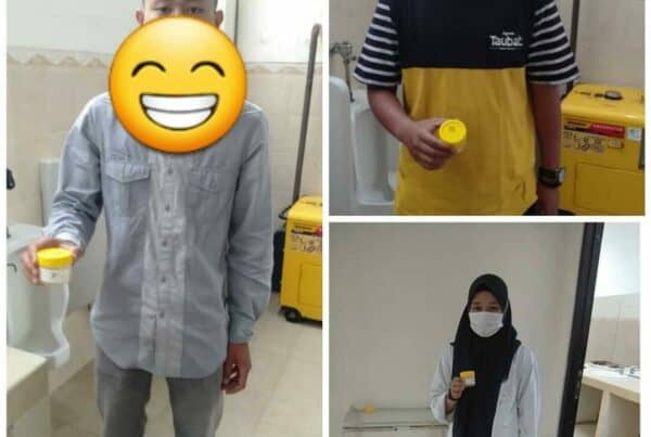 SEKSI REHABILITASI KLINIK PRATAMA ABDI KARYA BNN KOTA PAGAR ALAM TELAH MENERIMA TIGA (3) ORANG TES URINE UMUM