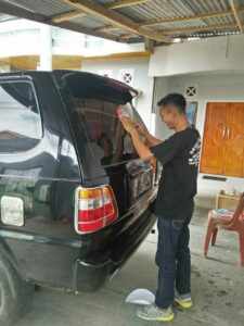 PEMASANGAN STIKER #WARONDRUGS PADA KENDARAAN DINAS BNN KOTA PAGAR ALAM