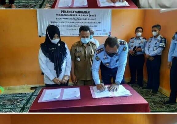 PENANDATANGAN PERJANJIAN KERJASAMA ANTARA BNN KOTA PAGAR ALAM DAN BAPAS KOTA PAGAR ALAM