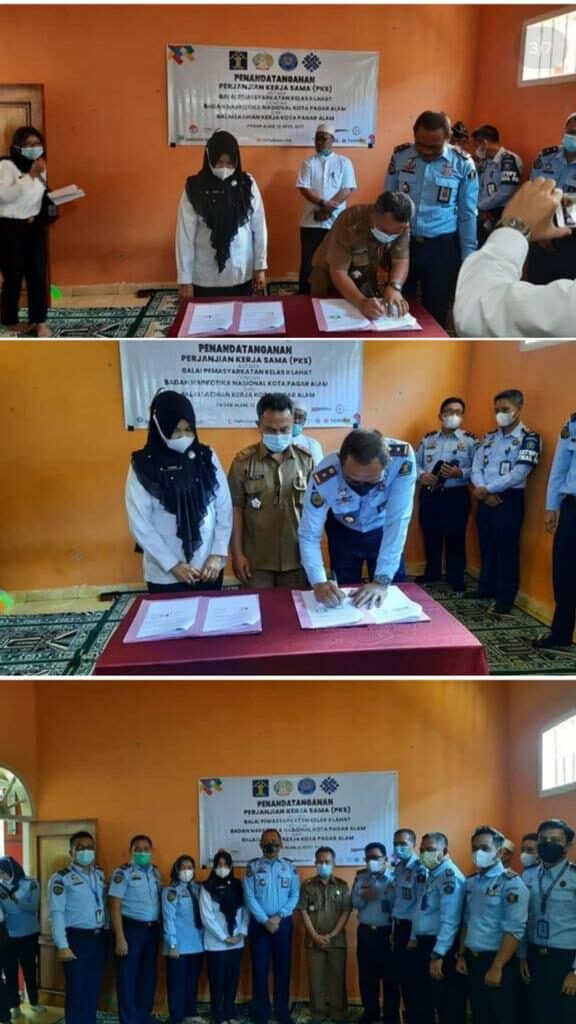 PENANDATANGAN PERJANJIAN KERJASAMA ANTARA BNN KOTA PAGAR ALAM DAN BAPAS KOTA PAGAR ALAM