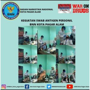 KEGIATAN SWAB ANTI GEN BAGI PERSONIL BNN KOTA PAGAR ALAM