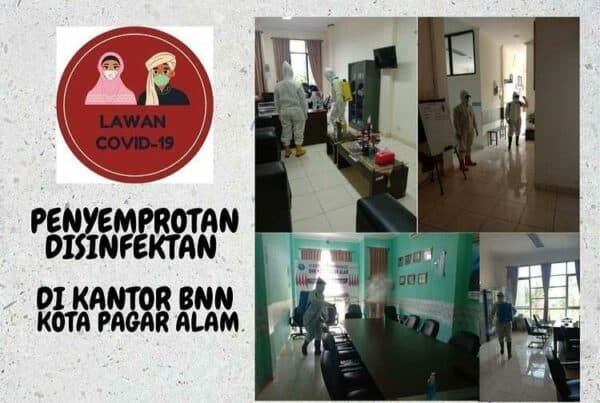 KEGIATAN PENYEMPROTAN DISINFEKTAN DI KANTOR BNN KOTA PAGAR ALAM