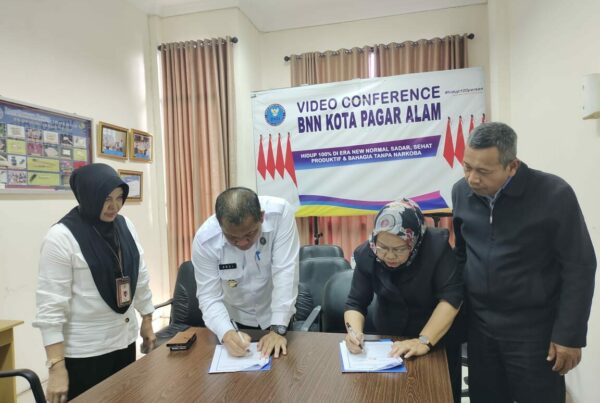 Penandatanganan Nota Kesepahaman Antara Badan Narkotika Nasional Kota Pagar Alam Dengan Lembaga Bantuan Hukum Sumsel Cabang Pagar Alam