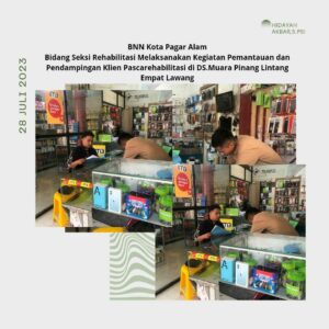 Kegiatan Pemantauan Pada Klien Pasca Rehabilitasi di Desa Muara Pinang Kegiatan Pemantauan Pada Klien Pasca Rehabilitasi di Desa Muara Pinang