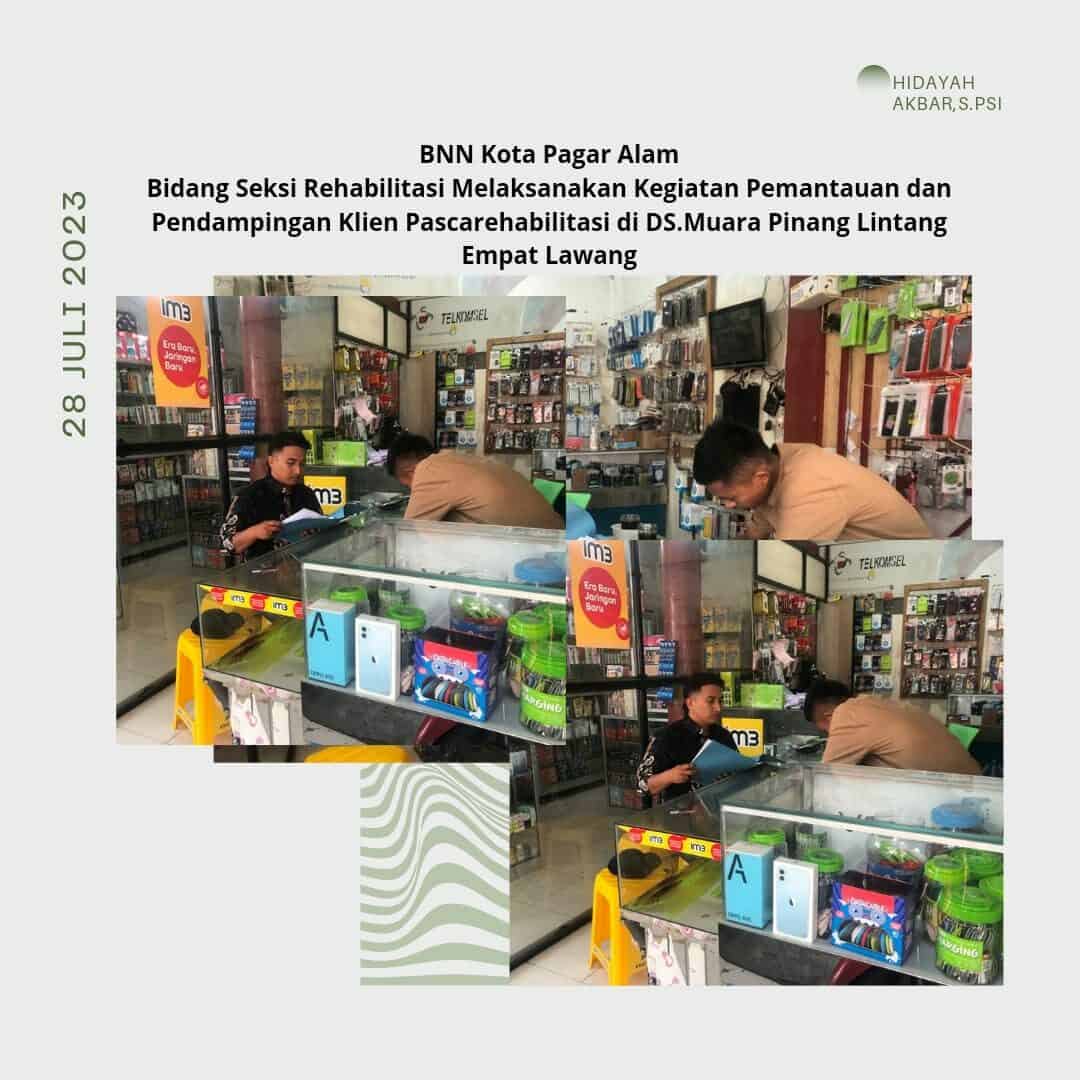Kegiatan Pemantauan Pada Klien Pasca Rehabilitasi di Desa Muara Pinang Kegiatan Pemantauan Pada Klien Pasca Rehabilitasi di Desa Muara Pinang