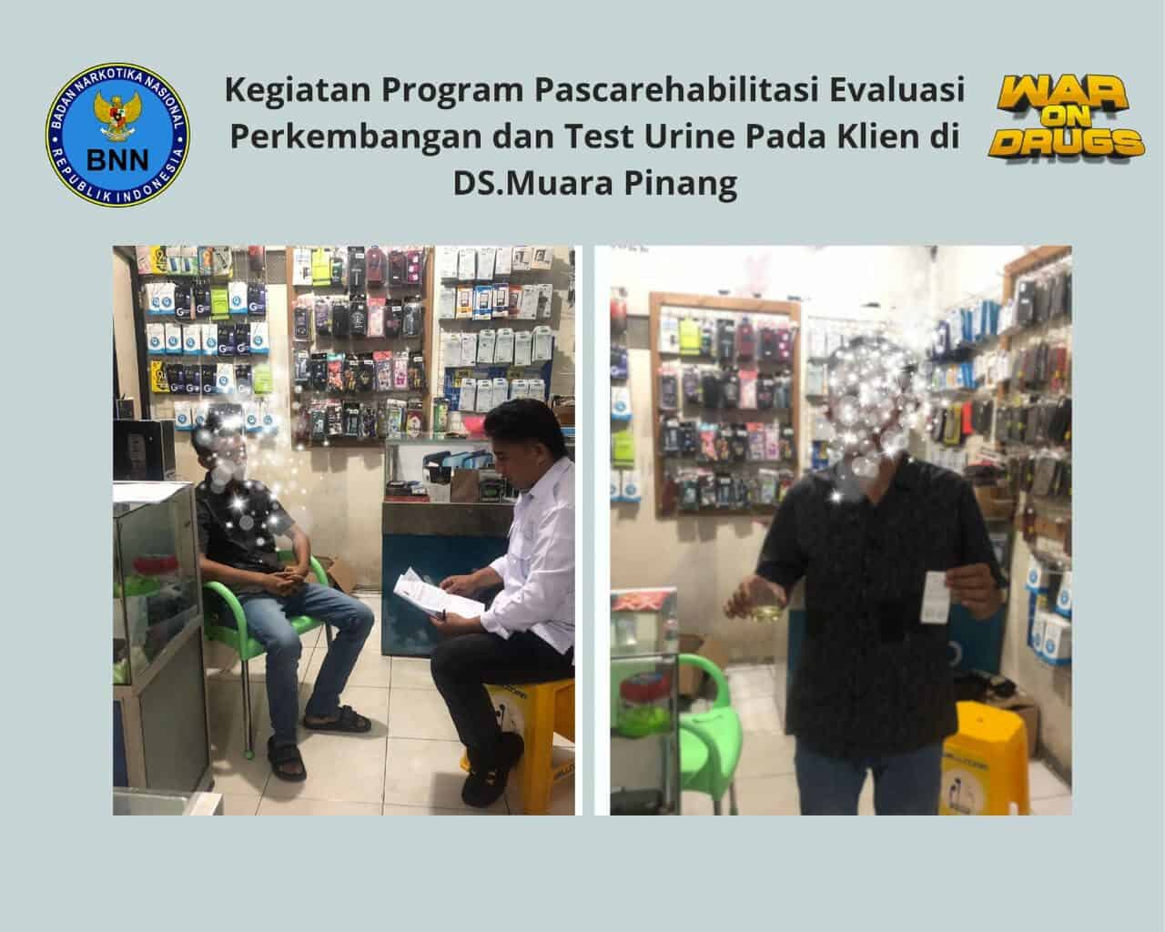 Kegiatan Program Pascarehabilitasi Evaluasi Perkembangan dan Test Urine Pada Klien DS.Muara Pinang Kegiatan Program Pascarehabilitasi Evaluasi Perkembangan dan Test Urine Pada Klien DS.Muara Pinang