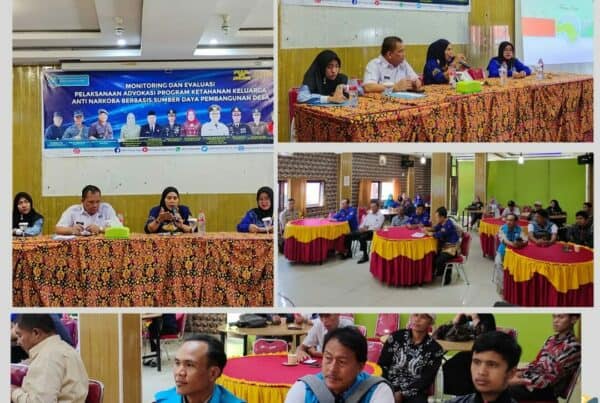 Kegiatan Monitoring dan Evaluasi Pelaksanaan Advokasi Program Ketahanan Keluarga Anti Narkoba Berbasis Sumber Daya Pembangunan Desa Kegiatan Monitoring dan Evaluasi Pelaksanaan Advokasi Program Ketahanan Keluarga Anti Narkoba Berbasis Sumber Daya Pembangunan Desa