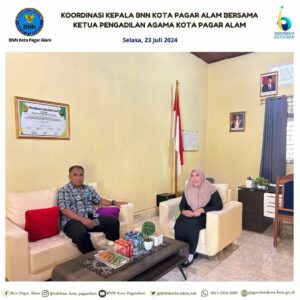 Silaturahmi dan Koordinasi P4GN Kepala BNN Kota Pagar Alam ke Pengadilan Agama Kota Pagar Alam Silaturahmi dan Koordinasi P4GN Kepala BNN Kota Pagar Alam ke Pengadilan Agama Kota Pagar Alam