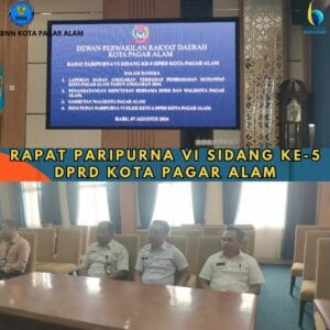 Rapat Paripurna VI Sidang Ke 5 DPRD Kota Pagar Alam Rapat Paripurna VI Sidang Ke 5 DPRD Kota Pagar Alam