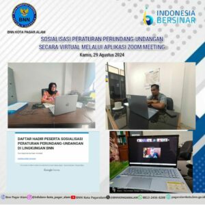 Sosialisasi Peraturan Perundang-undangan Secara Virtual Melalui Aplikasi Zoom Meeting Sosialisasi Peraturan Perundang-undangan Secara Virtual Melalui Aplikasi Zoom Meeting
