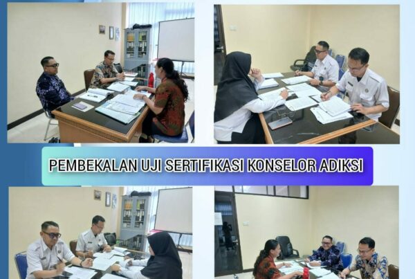 Pembekalan uji sertifikasi Konselor Adiksi.