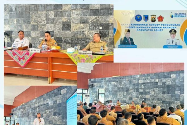 Rapat Koordinasi Pelaksanaan Pengukuran Indeks Kawasan Rawan Narkoba (IKRN) Kabupaten Lahat