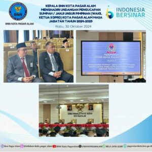 Undangan Pengucapan Sumpah / Janji Unsur Pimpinan (Wakil Ketua II DPRD) Kota Pagar Alam Masa Jabatan Tahun 2024-2029