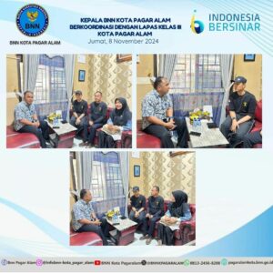 Koordinasi Kepala BNN Kota Pagar Alam bersama Kepala Lapas Kelas III Kota Pagar Alam Koordinasi Kepala BNN Kota Pagar Alam bersama Kepala Lapas Kelas III Kota Pagar Alam