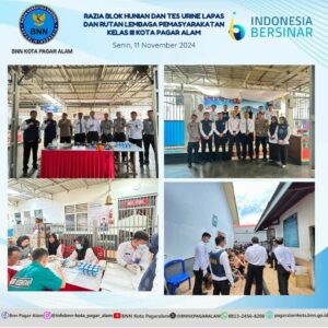 Razia Blok Hunian dan Tes Urine Lapas dan Rutan, Lembaga Pemasyarakatan Kelas III Pagar Alam Razia Blok Hunian dan Tes Urine Lapas dan Rutan, Lembaga Pemasyarakatan Kelas III Pagar Alam
