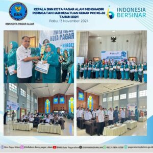 Kepala BNN Kota Pagar Alam Menghadiri Peringatan Hari Kesatuan Gerak PKK ke-52 Tahun 2024 Kepala BNN Kota Pagar Alam Menghadiri Peringatan Hari Kesatuan Gerak PKK ke-52 Tahun 2024