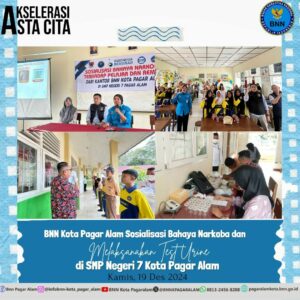 Sosialisasi P4GN & Test Urine Siswa/Siswi di SMP Negeri 7 Kota Pagar Alam