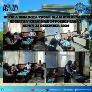 Koordinasi Kepala BNN Kota Pagar Alam ke Polres Lahat