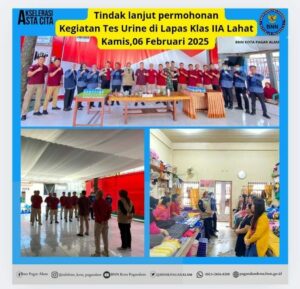 Permohonan Bantuan personil dalam Rangka Kegiatan Tes Urine di Lapas Kelas IIA Lahat