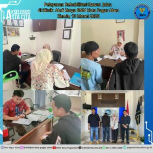 Layanan Rehabilitasi Rawat Jalan BNNK Pagar Alam dan Serah Terima Klien Voluntry