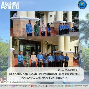 Upacara Gabungan Memperingati Hari Konsumen Nasional dan Hari Bumi Sedunia