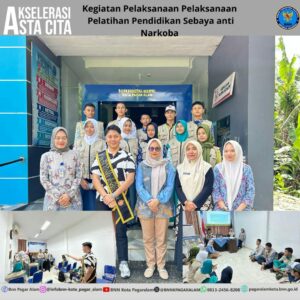 Kegiatan Pelaksanaan Pelatihan Pendidik Sebaya Anti Narkotika Tahun 2025